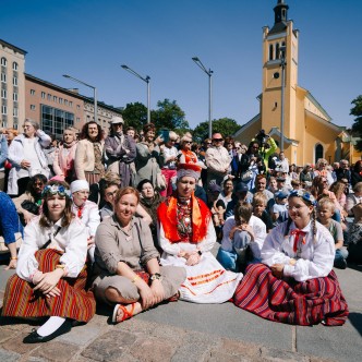 Rahvamuusikapidu "Iseoma", Mõniste kooli muusikapesa. Foto: Ken Mürk